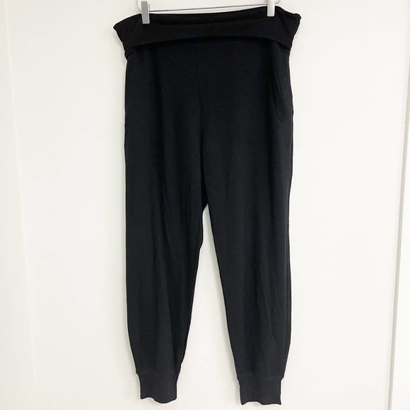 Beyond Yoga Pants - NWOT BEYOND YOGA Cozy Fleece Foldover Long Sweatpants Athleisure Black Size 1X